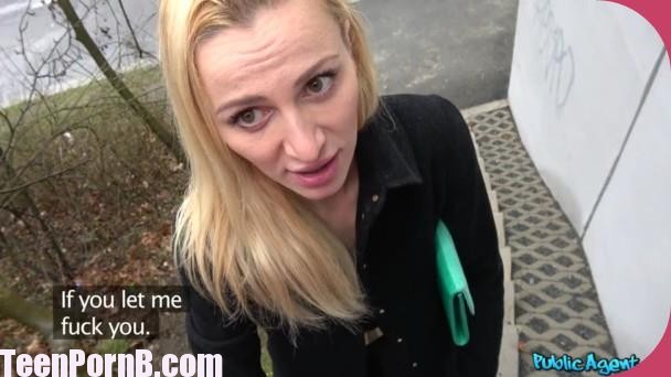 PublicAgent Afina Kisser Stairwell Orgasms for Russian Blonde