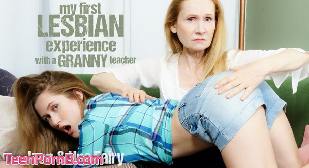 Teen Una Fairy gets her first lesbian experience from her Granny Teacher Izen